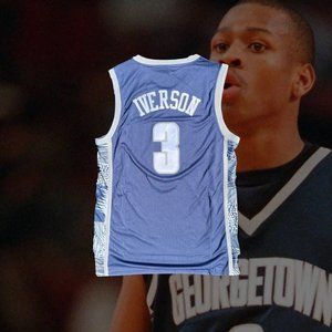 Vintage Allen Iverson Georgetown Throwback Basketball Jersey